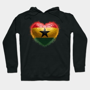 Ghana Flag Heart Hoodie